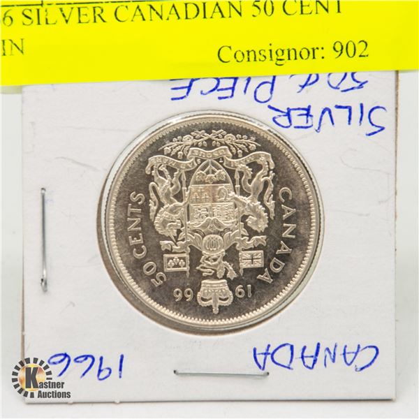 1966 SILVER CANADIAN 50 CENT COIN