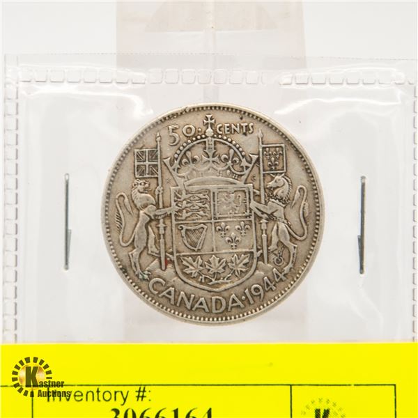 1944 CANADIAN SILVER HALF DOLLAR