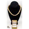 Image 1 : 17" GOLD TONE ROPE S CURVE NECKLACE