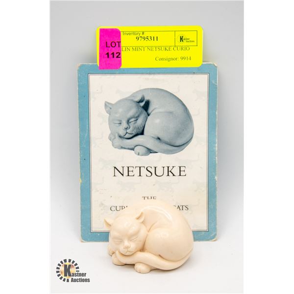 FRANKLIN MINT NETSUKE CURIO CAT