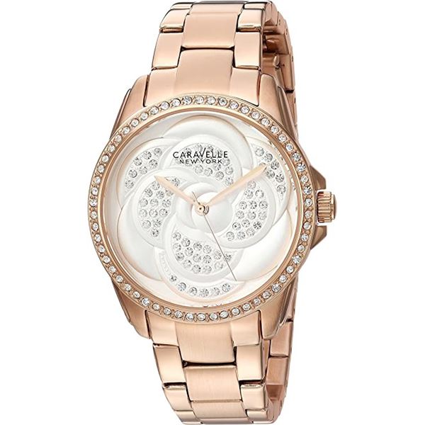 NEW CARAVELLE NEW YORK SWAROVSKI CRYSTAL ROSE GOLD