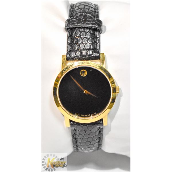 SWISS MOVADO QUARTZ LADIES GOLD TONE WATCH