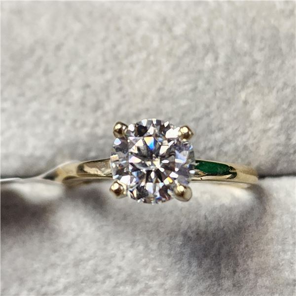 BZ1341-3 10K WHITE MOISSANITE RING