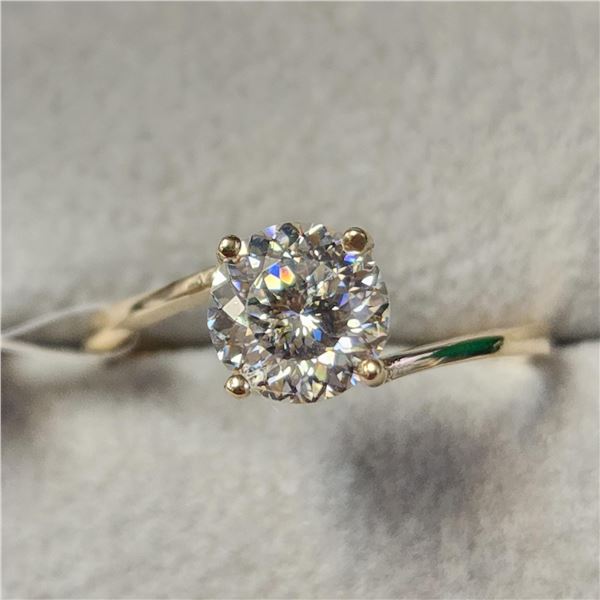 BZ1341-5 10K WHITE MOISSANITE RING