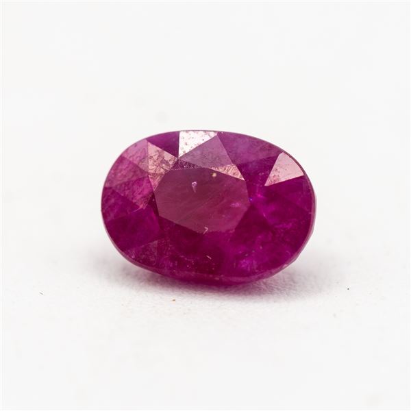 5.79 CT OVAL CUT NATURAL RUBY GEMSTONE