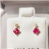 Image 1 : BZ1521-111 10K RUBY/DIAMOND EARRINGS