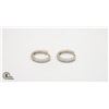 Image 1 : 10MM STAMPED 925 EARRINGS WITH CLEAR STONES