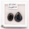 Image 1 : 21.30 CT OVAL/PEAR SHAPED SAPPHIRE COLOR ENHANCED