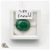 Image 1 : 7.80 CT OVAL SHAPED EMERALD HEAT COLOR ENHANCED