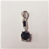 BZ1521-107 SILVER GARNET PENDANT