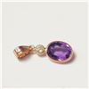 Image 1 : BZ1521-106 14K AMETHYST/DIAMOND PENDANT