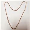 BZ1521-123 SILVER ROSE GOLD PLATE 17" NECKLACE