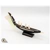Image 1 : HAND CARVED BONE SHIP DISPLAY PIECE