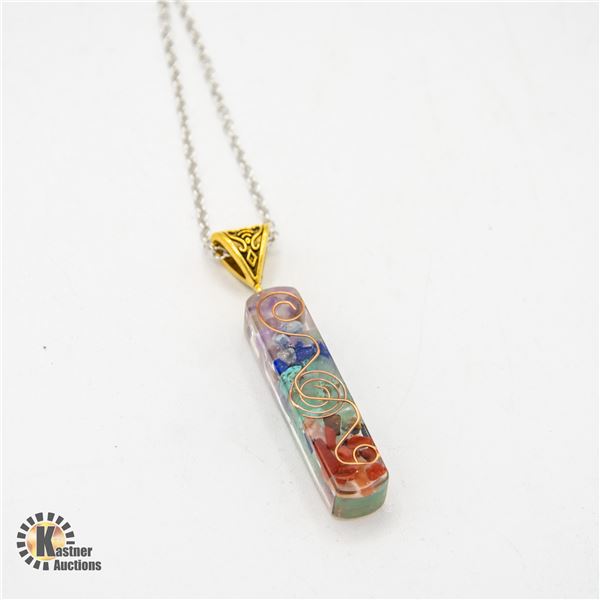 NEW CHAKRA GEMSTONE PENDANT