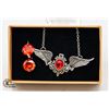 NEW WING PENDANT NECKLACE EARRING