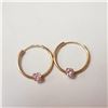 Image 1 : BZ1521-122 10K PINK CZ  EARRINGS