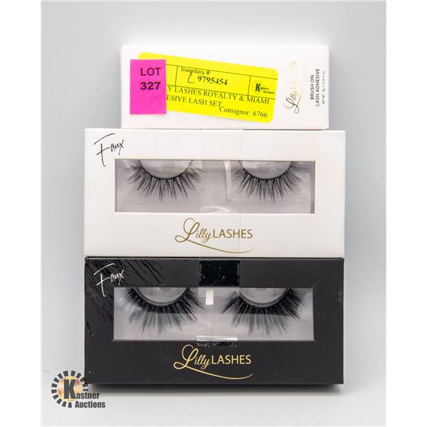 LILLY LASHES ROYALTY & MIAMI ADHESIVE LASH SET