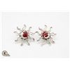 Image 1 : PAIR OF SILVER EARRINGS