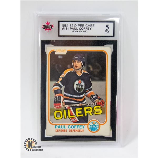 OPC 1981-82 PAUL COFFEY ROOKIE CARD GRADED