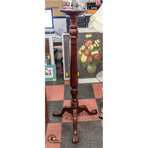 CLAW-FOOT STAND (ANTIQUE) H-52"