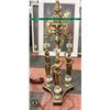 Image 2 : STANDING LAMP WITH BUILT-IN GLASS TABLE (ANTIQUE)