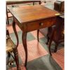 Image 1 : SOLID BROWN WOOD CURVED-LEG ENTRY/DISPLAY