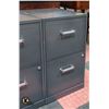 CHARCOAL GREY 2-DRAWER METAL FILING CABINET