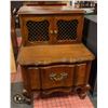 VINTAGE 2 TIER WOOD END TABLE WITH ORNATE FINISHES