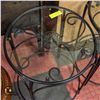 Image 2 : PAIR OF BLACK DECORATIVE METAL AND GLASS