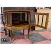 Image 3 : OBLONG SIDE TABLE W/GLASS DOORS H-30" W-19" L-28"