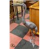 Image 1 : 48 INCH TALL METAL GARDEN CRANE - FOOT REPAIRED