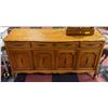 Image 1 : VINTAGE WOOD BUFFET H-33" W-19.75" L-60"