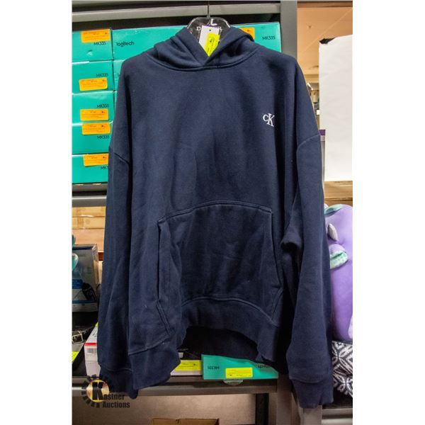 NEW CALVIN KLEIN X-LARGE HERO HOODIE IN NAVY BLUE