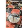 Image 1 : MIRRORED METAL & GLASS BAR CART- 31" TALL