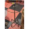 Image 1 : BRUSHED NICKEL & GLASS SIDE TABLE 23" TALL