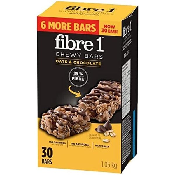 NEW CASE OF FIBRE 1 CHEWY BARS - OATS & CHOCOLATE