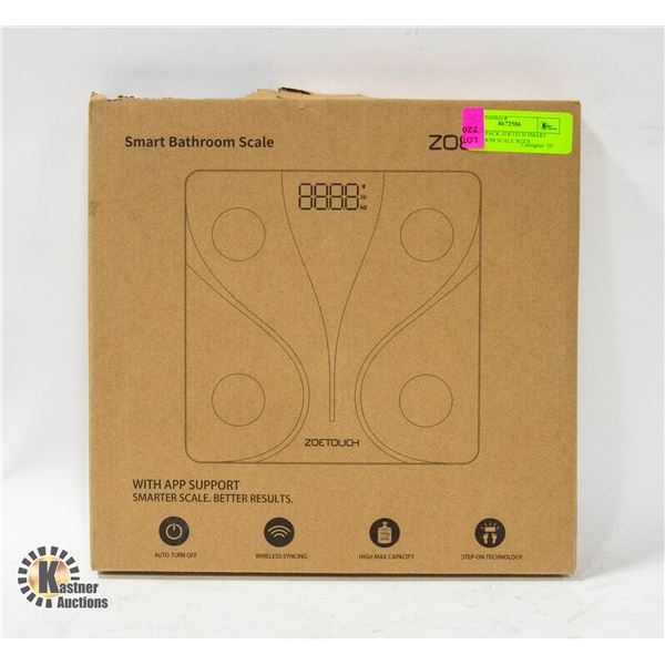 NEW REPACK ZOETECH SMART BATHROOM SCALE WITH