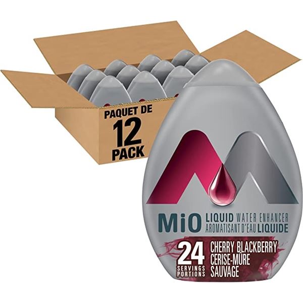 NEW CASE OF MIO LIQUID WATER ENHANCER CHERRY