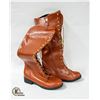 Image 1 : NEW SIZE 42 WOMENS LACE-UP AND ZIPPER KNEE HIGH