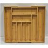 Image 2 : NEW UNPACKED BAMBOO EXPANDABLE CUTLERY TRAY