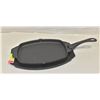 Image 1 : NEW UNPACKED NAPOLEON CAST IRON SIZZLE PLATTER W/