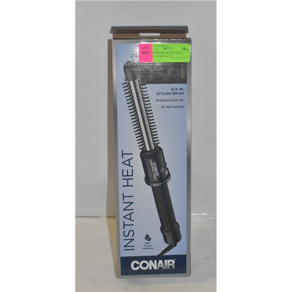 NEW CONAIR INSTANT HEAT STYLING BRUSH, 3/4 