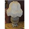 Image 1 : ANTIQUE GLASS ORB LAMP 28" TALL