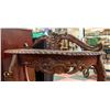 Image 2 : SEMI-CIRCULAR ORNATE SIDE TABLE H-24" D-15"