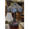 Image 1 : TIFFANY STYLE TABLE LAMP WITH STAINED GLASS SHADE