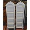 Image 1 : 20X12X71 ORNATE WHITE SHELVING UNITS PAIR