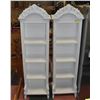 Image 1 : 20X12X71 ORNATE WHITE SHELVING UNITS PAIR