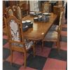 Image 1 : SOLID OAK DINING ROOM TABLE & 6 CHAIRS- ARCESE BRO