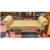 Image 1 : GOLD-COLOURED FABRIC BENCH