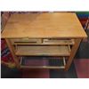 Image 1 : WOOD KITCHEN ISLAND W/ DRAWERS- 36" X 20" X 36"